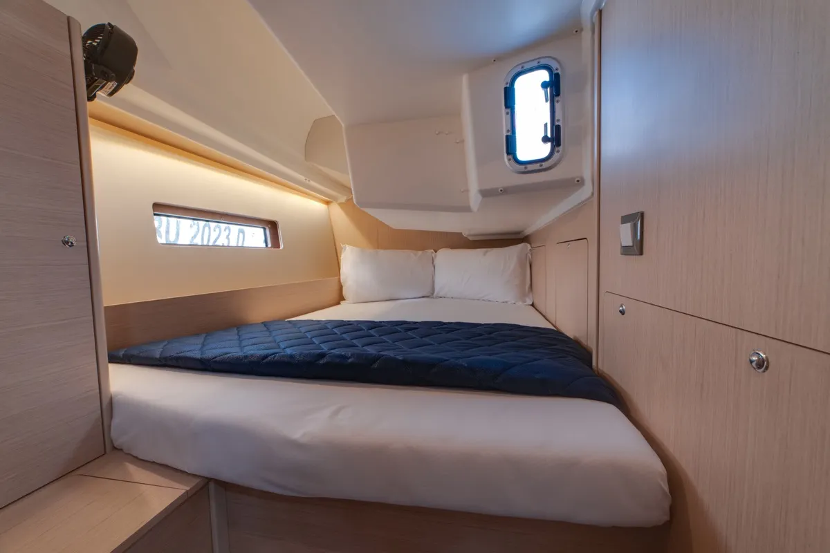 Cabin on Maverick, a Beneteau Oceanis 40.1 sailboat at Olbia, Italy