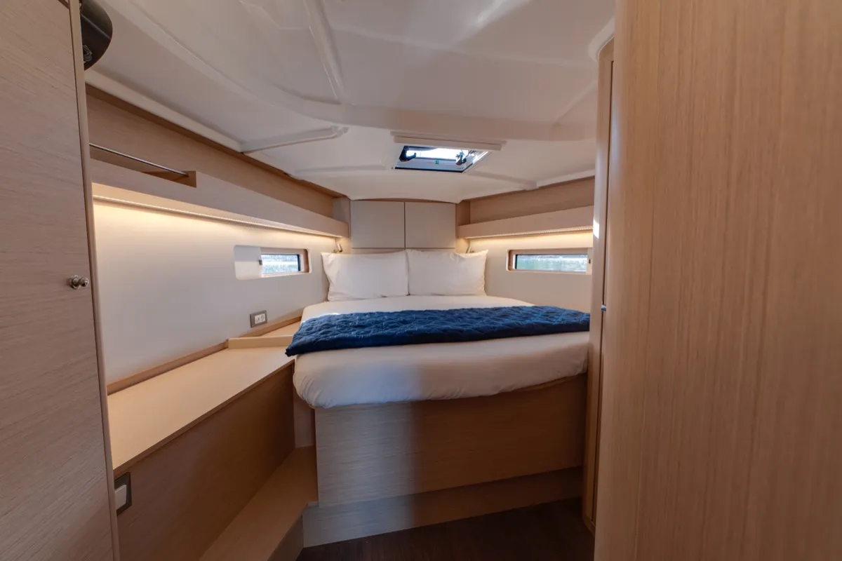 Cabin on Maverick, a Beneteau Oceanis 40.1 sailboat at Olbia, Italy