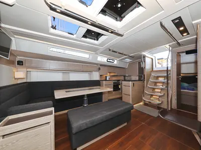 Salon of Simply The Best, a Hanse 548 sailboat at Grad Kaštela, Croatia