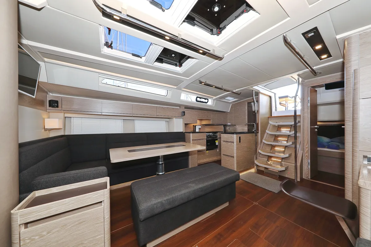 Salon of Simply The Best, a Hanse 548 sailboat at Grad Kaštela, Croatia