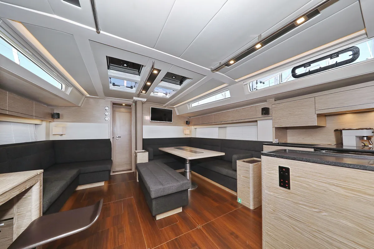 Salon of Simply The Best, a Hanse 548 sailboat at Grad Kaštela, Croatia