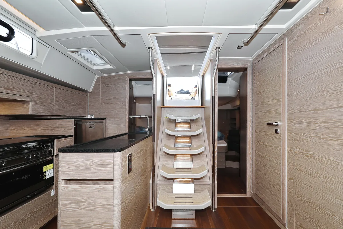 Salon of Simply The Best, a Hanse 548 sailboat at Grad Kaštela, Croatia