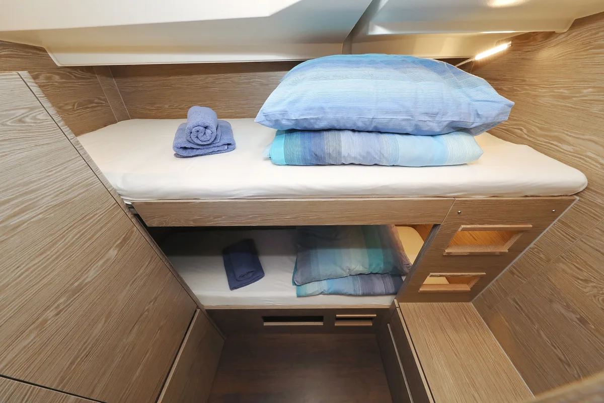 Cabin on Simply The Best, a Hanse 548 sailboat at Grad Kaštela, Croatia