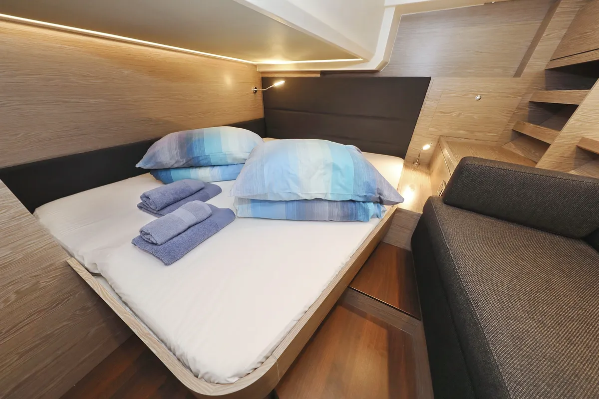 Cabin on Simply The Best, a Hanse 548 sailboat at Grad Kaštela, Croatia