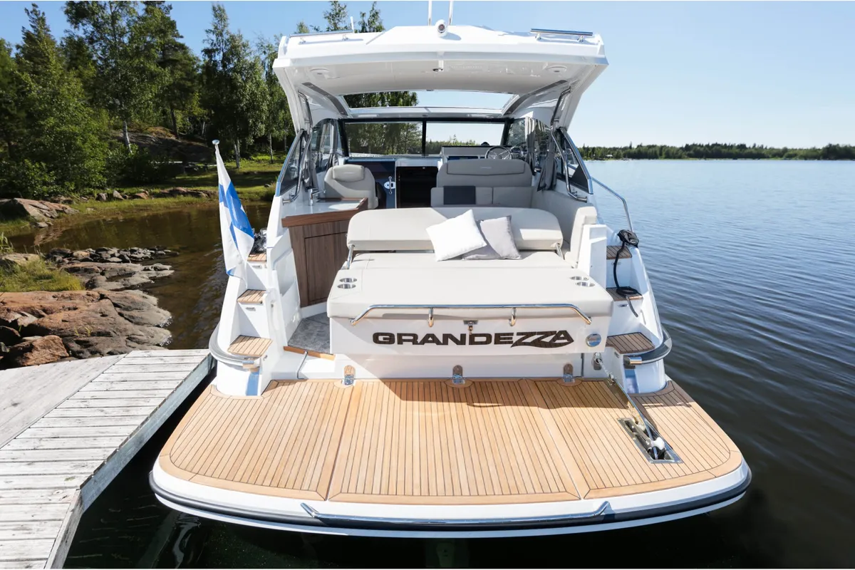 Exterior view of OTTI, a Grandezza 34 OC motorboat at Grad Trogir, Croatia