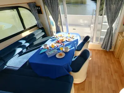 Salon of Caprice - Comfort 12, a Cygnet Caprice motorboat at Rheinsberg, Germany