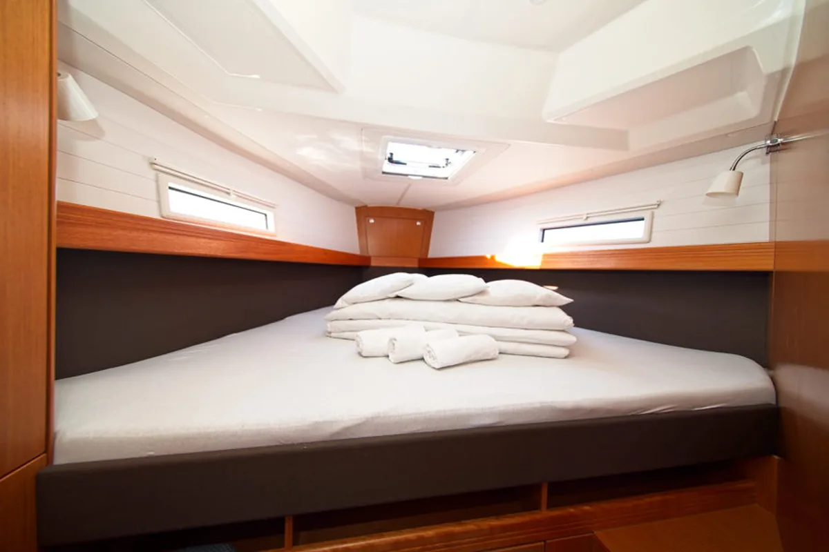 Cabin on MH 73, a Bavaria Cruiser 41 sailboat at Murter, Croatia