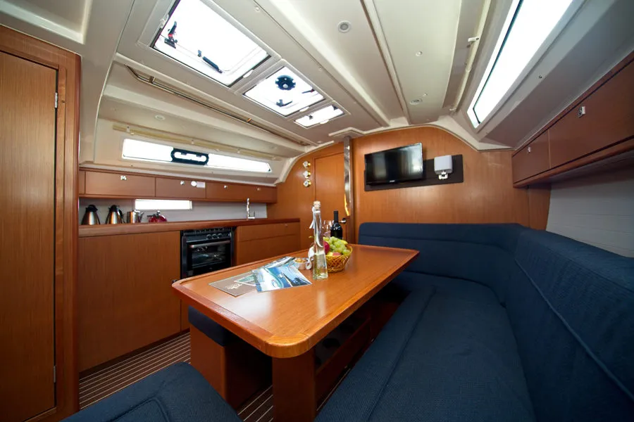 Salon of MH 73, a Bavaria Cruiser 41 sailboat at Murter, Croatia