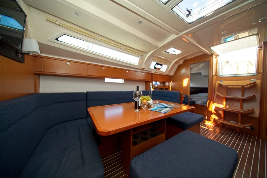 Salon of MH 73, a Bavaria Cruiser 41 sailboat at Murter, Croatia