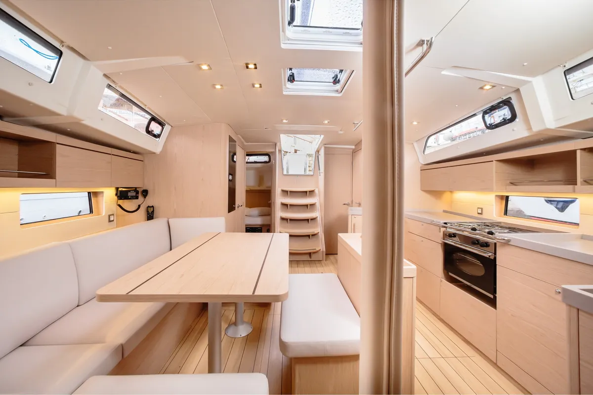 Salon of Beneteau Oceanis 46.1, a sailboat at Tonnarella, Italy