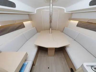 Salon of Rooster, a Beneteau Oceanis 34.1 sailboat at Pirovac, Croatia