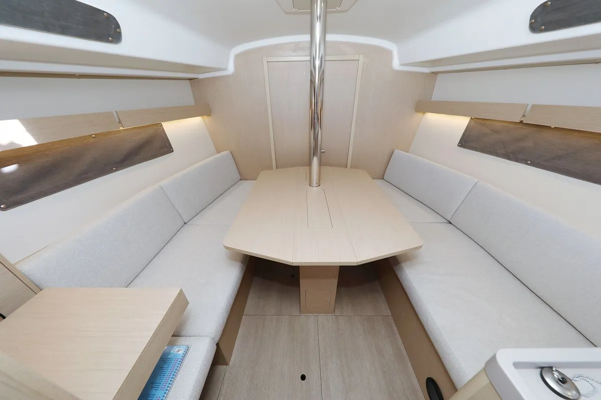 Salon of Rooster, a Beneteau Oceanis 34.1 sailboat at Pirovac, Croatia