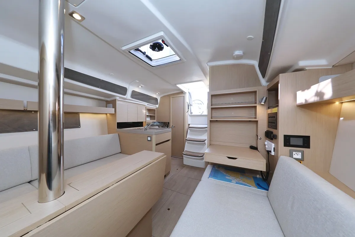 Salon of Rooster, a Beneteau Oceanis 34.1 sailboat at Pirovac, Croatia