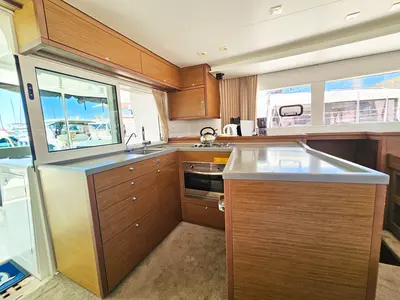 Galley of NADA I, a Lagoon 450 catamaran at Seget Donji, Croatia