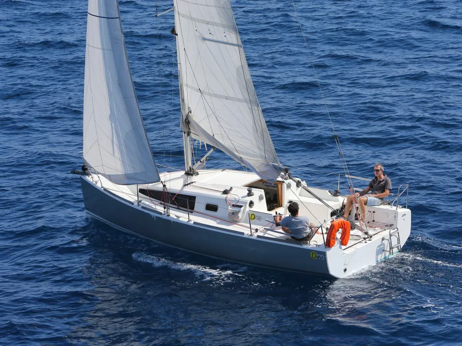 Exterior view of Telika, a Django 770 sailboat at Kerners, France