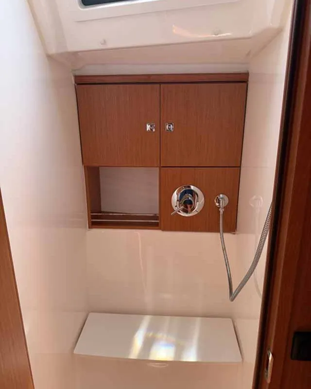 Head on Zerberus, a Bavaria Cruiser 46 sailboat at Palma de Mallorca, Spain