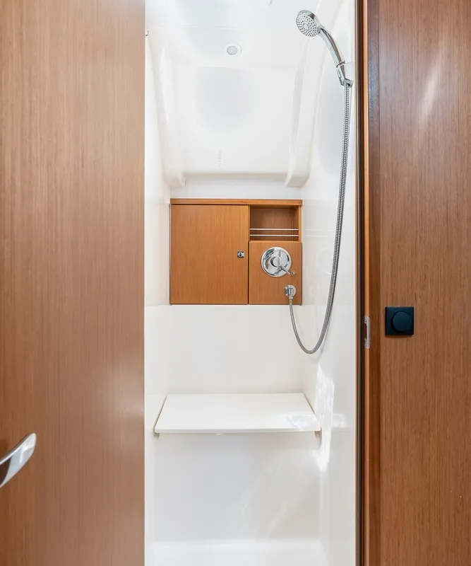 Head on Elpida, a Bavaria Cruiser 51 sailboat at Municipal Unit of Rhodes, Greece