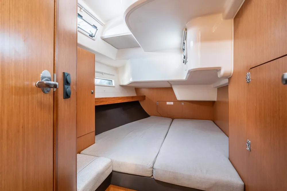 Cabin on Elpida, a Bavaria Cruiser 51 sailboat at Municipal Unit of Rhodes, Greece