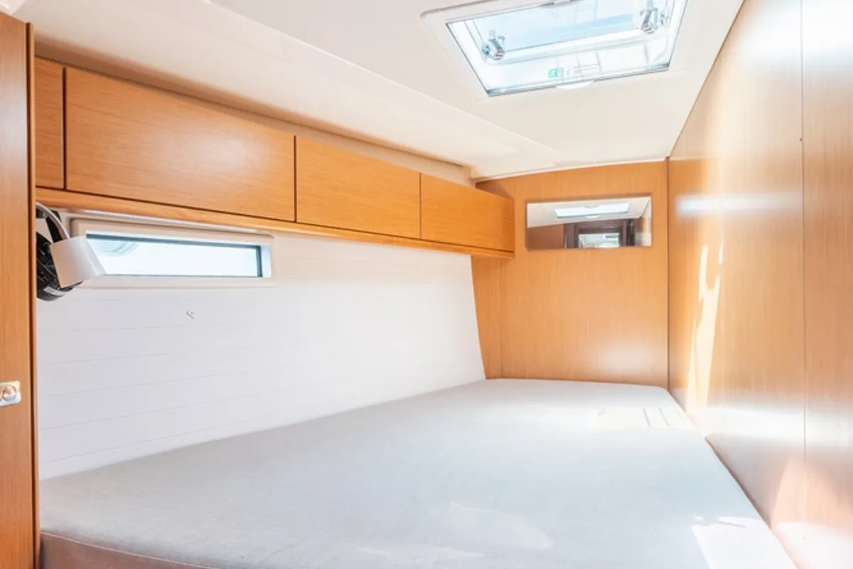 Cabin on Elpida, a Bavaria Cruiser 51 sailboat at Municipal Unit of Rhodes, Greece