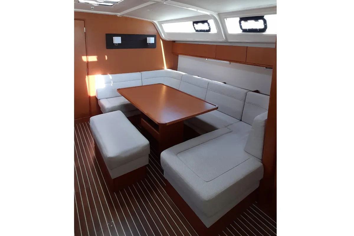 Salon of Elpida, a Bavaria Cruiser 51 sailboat at Municipal Unit of Rhodes, Greece