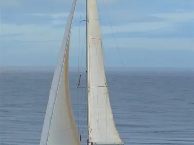 Exterior view of Esperanza, a Dufour 32 sailboat at Matosinhos, Portugal