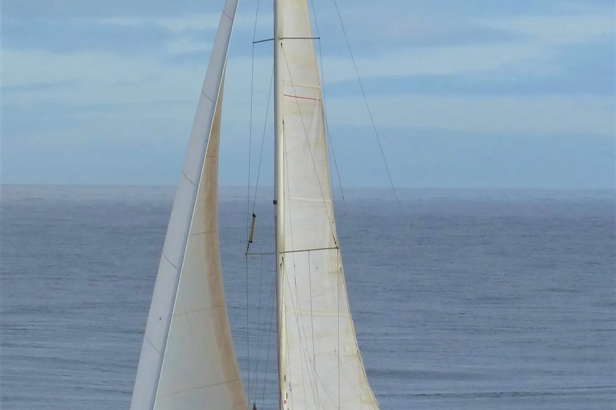 Exterior view of Esperanza, a Dufour 32 sailboat at Matosinhos, Portugal