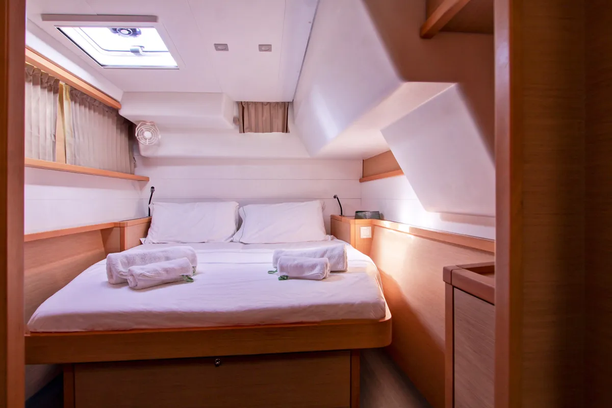 Head on Le.One, a Lagoon 450 catamaran at Nettuno, Italy