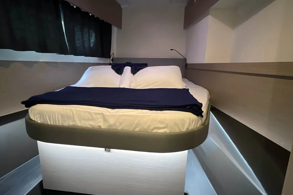 Cabin on Carpe Diem - BVI, a Fountaine Pajot Astrea 42 catamaran at Road Town, British Virgin Islands