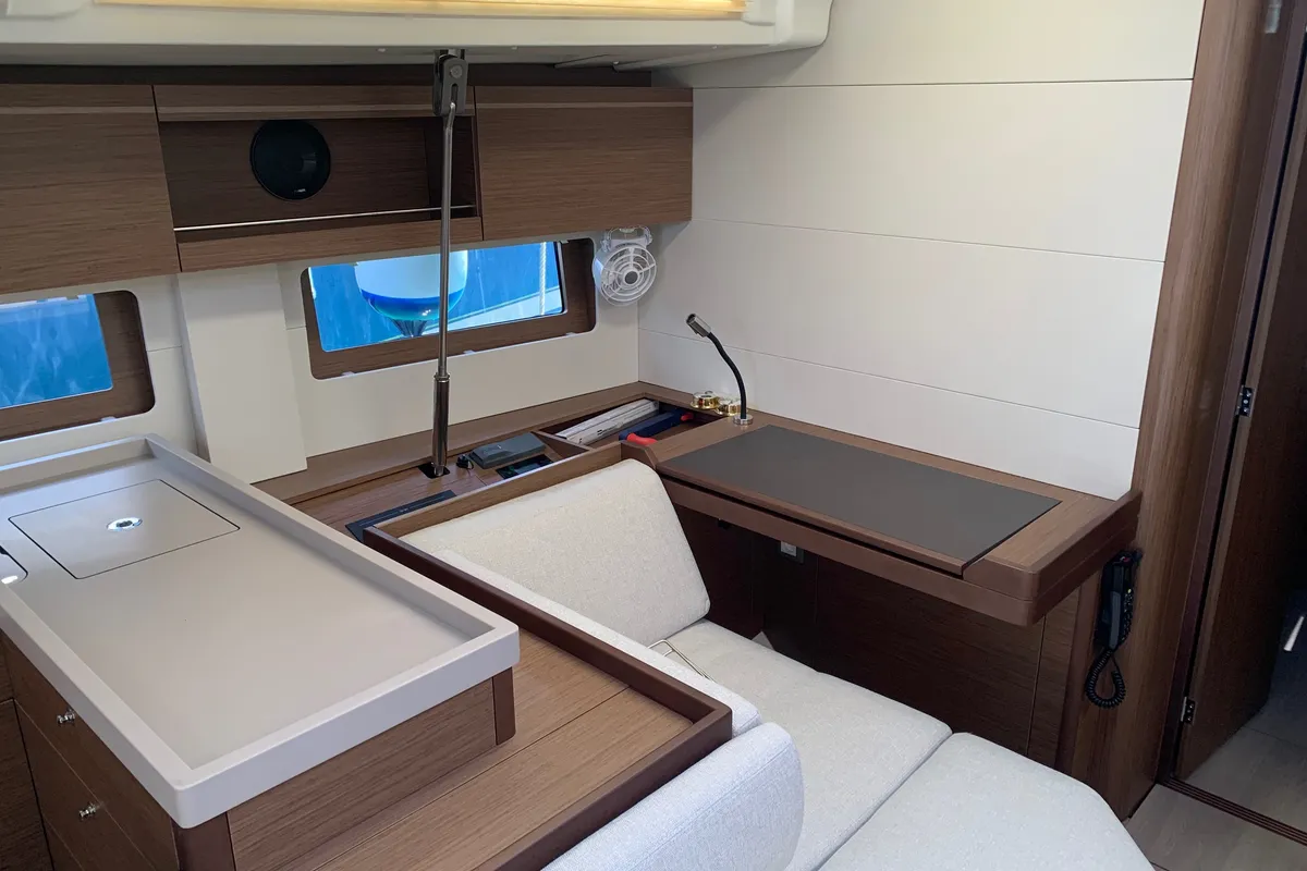 Salon of Elise, a Beneteau Oceanis 51.1 sailboat at Municipal Unit of Lefkada, Greece
