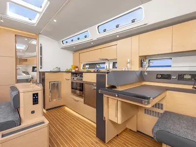Galley of Private Dancer, a Hanse 460 sailboat at Grad Šibenik, Croatia