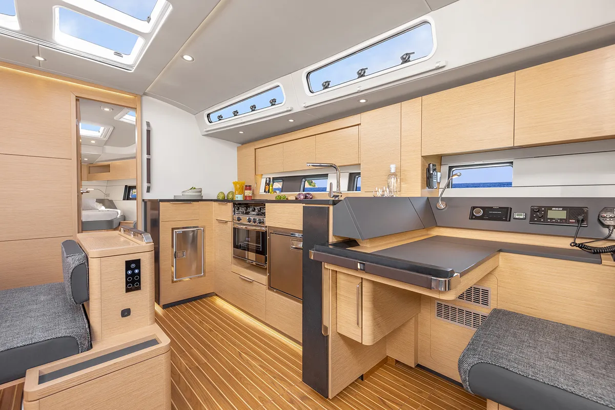 Galley of Private Dancer, a Hanse 460 sailboat at Grad Šibenik, Croatia