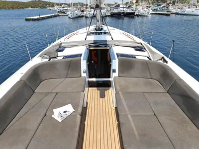 Deck of Private Dancer, a Hanse 460 sailboat at Šibenik, Croatia