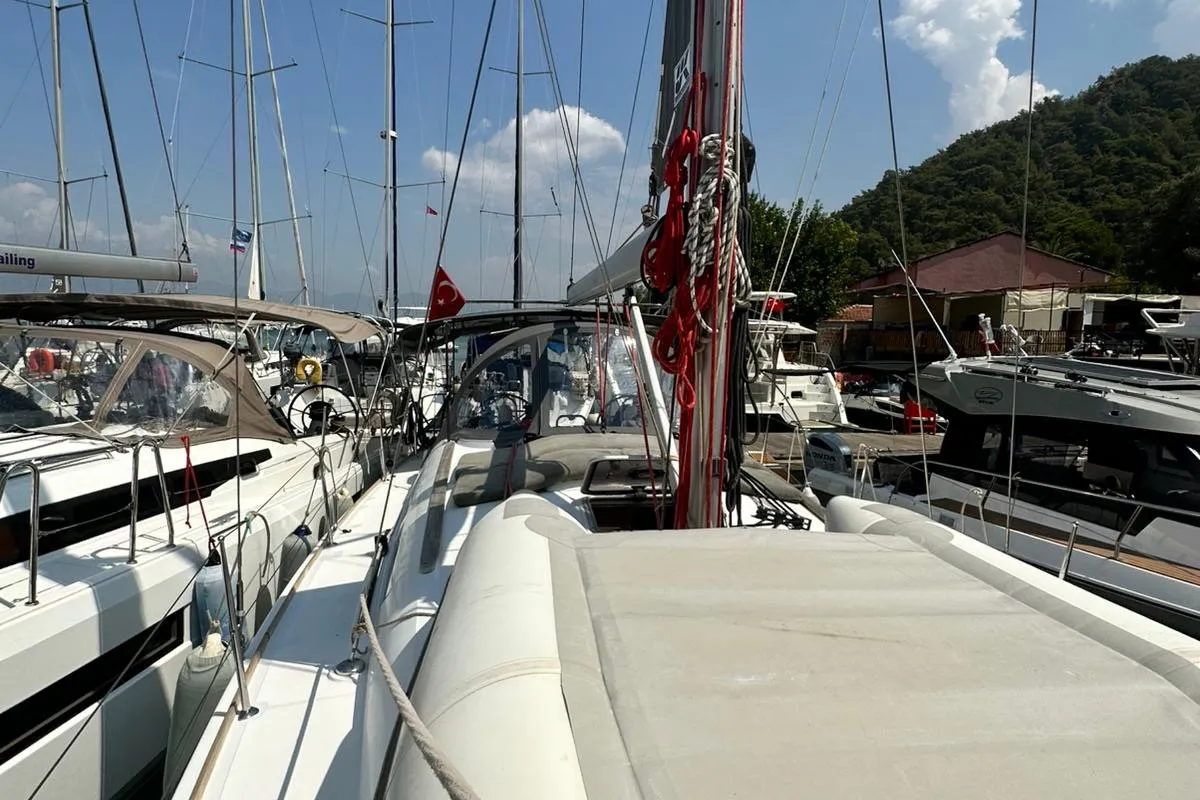 Steelbird I, a Jeanneau Sun Odyssey 39i sailboat at Fethiye, Turkey