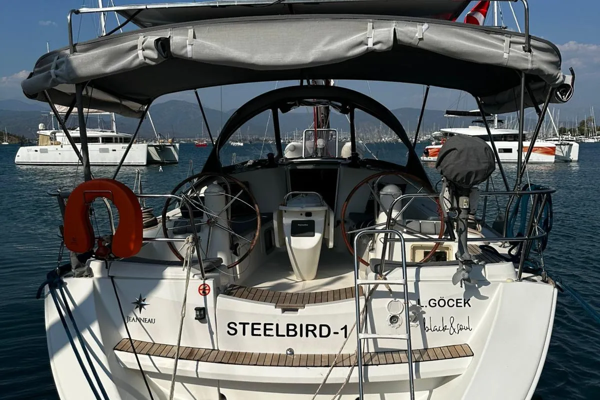 Steelbird I, a Jeanneau Sun Odyssey 39i sailboat at Fethiye, Turkey