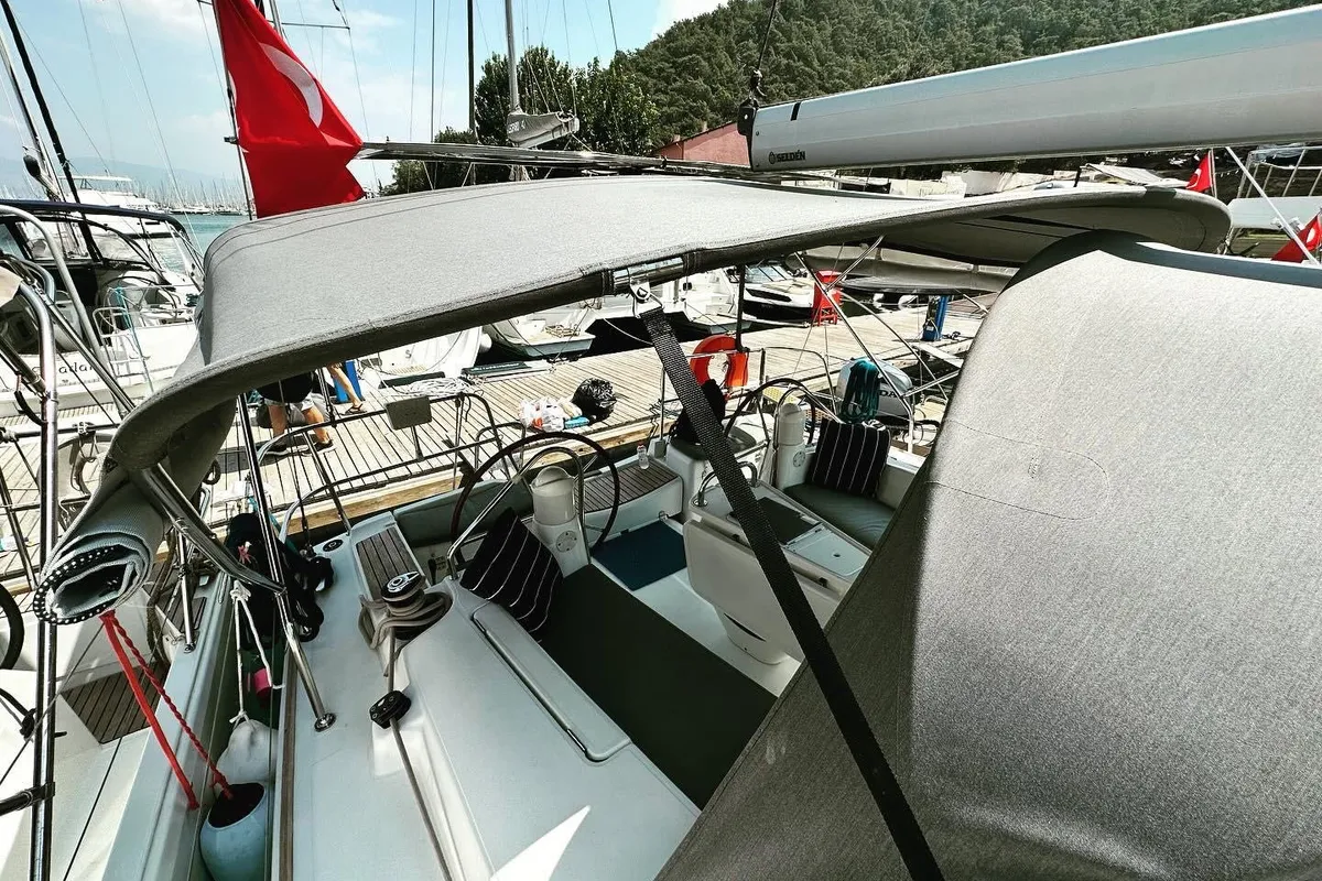 Steelbird I, a Jeanneau Sun Odyssey 39i sailboat at Fethiye, Turkey
