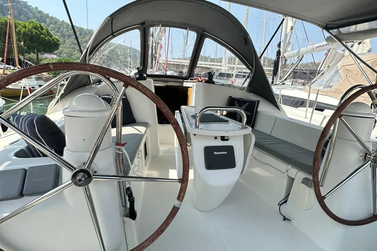 Steelbird I, a Jeanneau Sun Odyssey 39i sailboat at Fethiye, Turkey