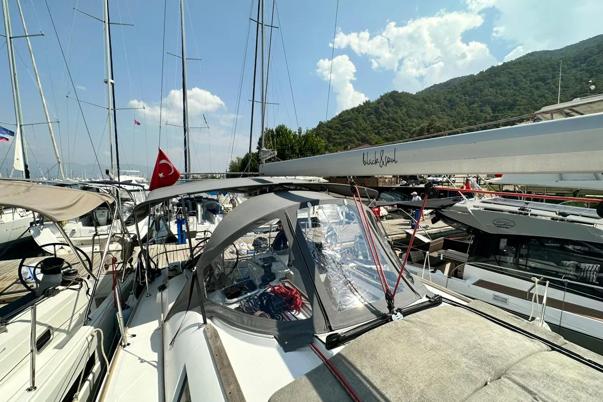Steelbird I, a Jeanneau Sun Odyssey 39i sailboat at Fethiye, Turkey