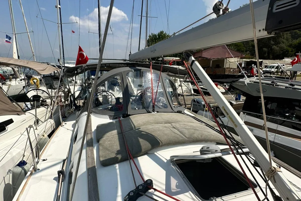 Steelbird I, a Jeanneau Sun Odyssey 39i sailboat at Fethiye, Turkey