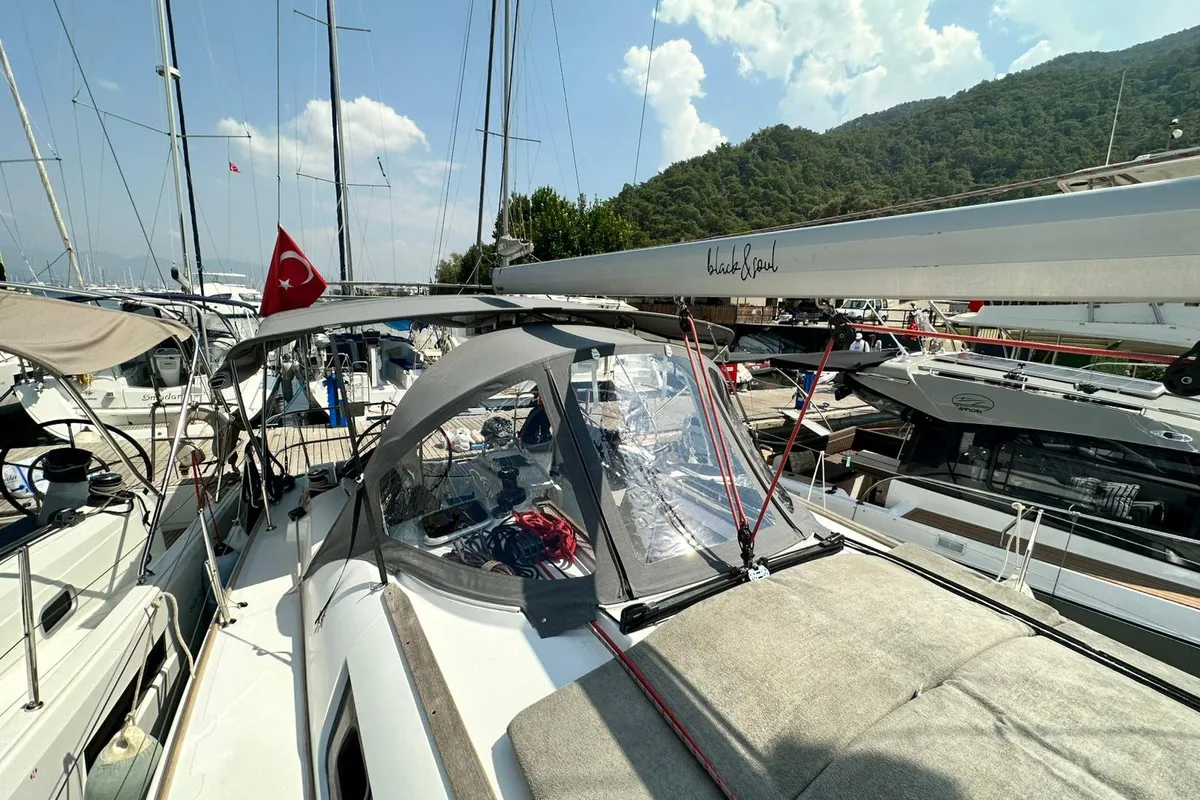 Steelbird I, a Jeanneau Sun Odyssey 39i sailboat at Fethiye, Turkey