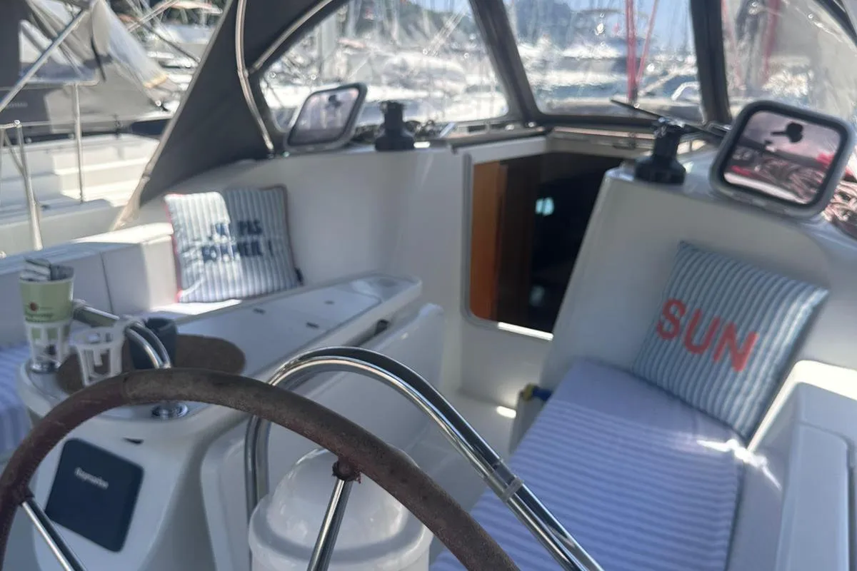 Steelbird I, a Jeanneau Sun Odyssey 39i sailboat at Fethiye, Turkey