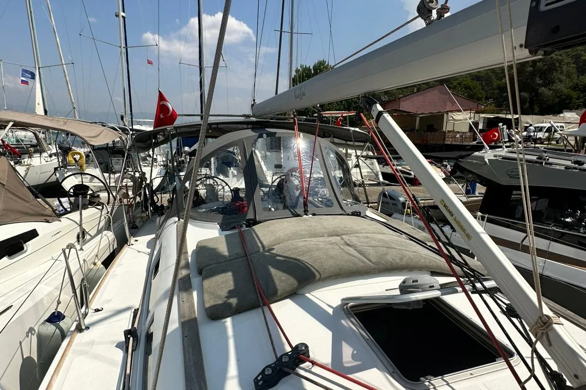 Steelbird I, a Jeanneau Sun Odyssey 39i sailboat at Fethiye, Turkey