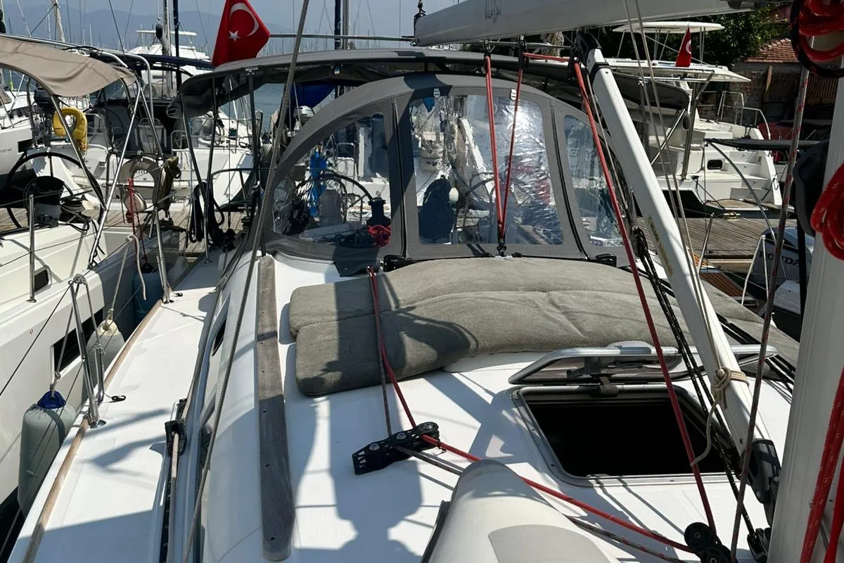 Steelbird I, a Jeanneau Sun Odyssey 39i sailboat at Fethiye, Turkey