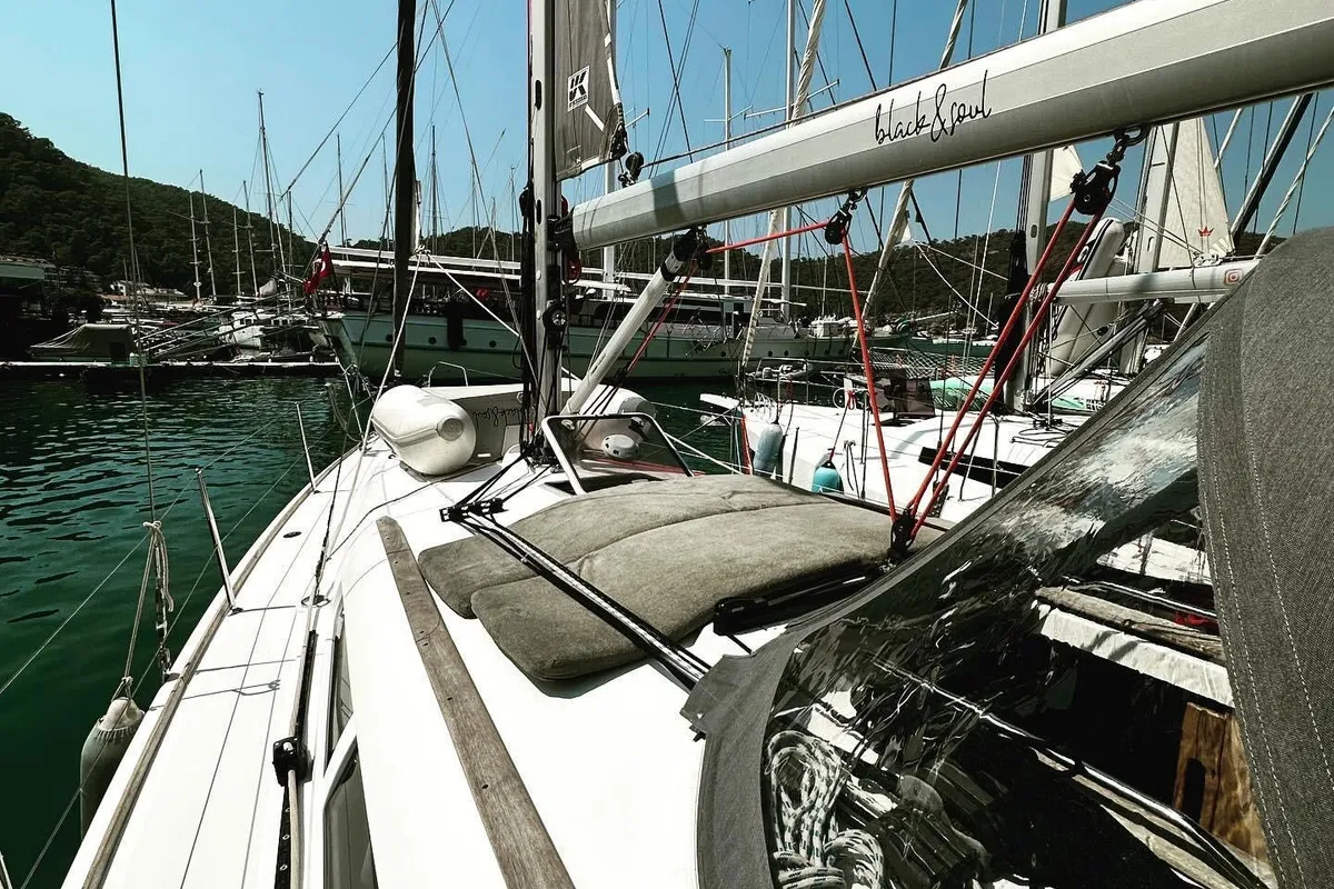 Steelbird I, a Jeanneau Sun Odyssey 39i sailboat at Fethiye, Turkey