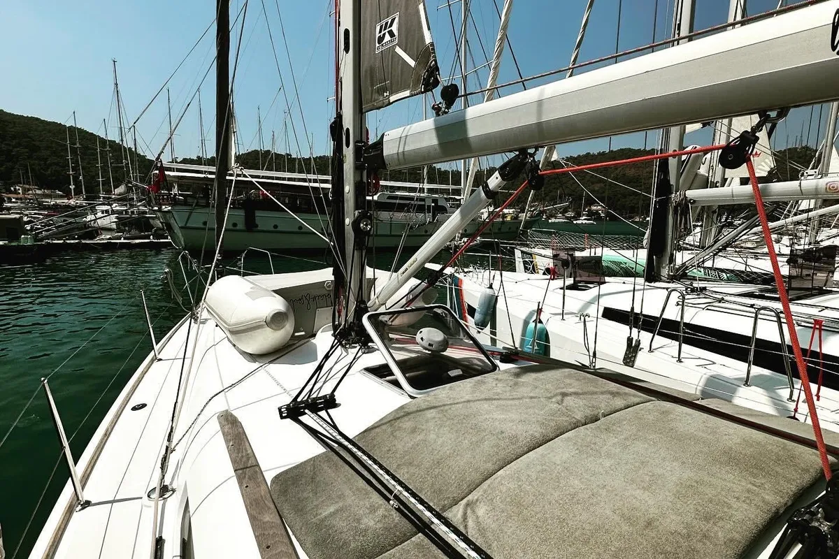 Steelbird I, a Jeanneau Sun Odyssey 39i sailboat at Fethiye, Turkey