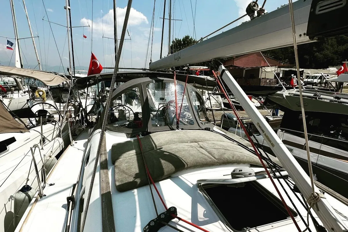 Steelbird I, a Jeanneau Sun Odyssey 39i sailboat at Fethiye, Turkey