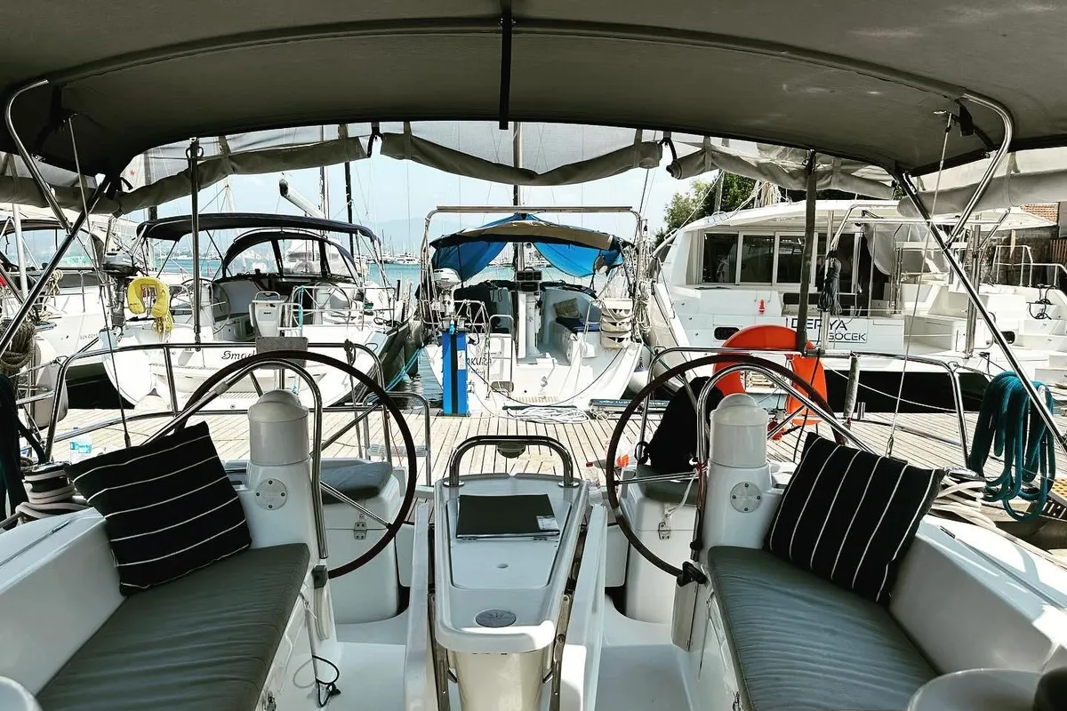 Steelbird I, a Jeanneau Sun Odyssey 39i sailboat at Fethiye, Turkey