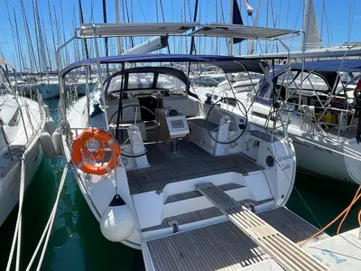 Cockpit of Alessandra, a Bavaria Cruiser 46 sailboat at Općina Sukošan, Croatia