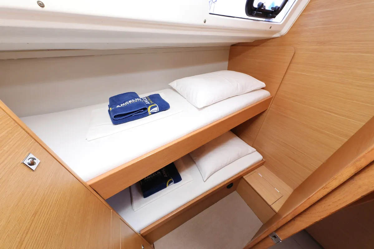 Cabin on Adriatic Office, a Dufour 430 GL sailboat at Grad Trogir, Croatia