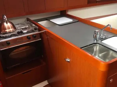 Galley of Chifoumi, a Dufour 375 Grand Large sailboat at Kerners, France