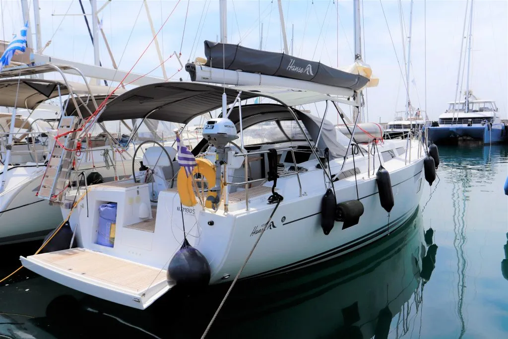 Nimbus, a Hanse 458 sailboat at Athens, Greece